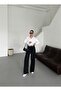 Black Rope Belt Detailed Design Trousers - 3576 - 6