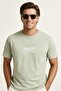 Men's Crew Neck Logo Printed T-Shirt Green - 6