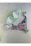 Women's Green Stone Embroidered 3 Piece Bikini Suit Hzl25S-Lc3315 - 7