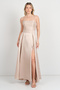 Doridorca Women's Rope Strap Tie Back Taffeta Fabric Evening Dress 7078 Beige - 4