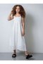 Girl's Strap Tie Brode Dress - 3