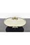 Bronze Mirror 2-Piece Boat Plate & Presentation Plate with Cast Gold Frame and Square Legs - 5