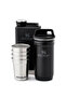 Adventure Steel Shot Glass and Water Bottle Set Black - 3