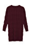 Bordo Saç Örgü Mini Mini Triko Bisiklet Yaka Triko Elbise TWOAW22EL0027 - 6
