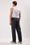 Antrasit Wide Leg Bol Kumaş Baggy Pantolon TMNSS23PL00039 - 5
