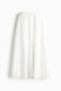 Flared linen-blend skirt
