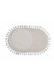 My Evilla Modern Simirna Decorative Plush Oval Pompom Fringed Toilet Seat Set - 2