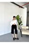 Women's High Waist Linen Look 100% Cotton Capri W204 - 2