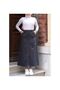 Buttoned Gabardine Skirt Anthracite - 7