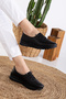 Women's Elastic Detail Leather Mom Shoes Everyday Shoes Ballet Flats - 4