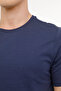 M-Sn220 Bsc T-Shirt 4Fx Navy Blue Men's Short Sleeve T-Shirt - 4