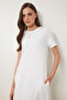 A-Line Summer Knitted Dress Ecru Lub0005 - 3