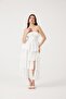 Strapless Ruffle Long Gracie Dress White - 4
