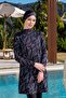 Quick Dry Tights Lycra Patterned Hijab Swimsuit 2517
