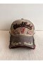 Black Rebel Embroidered Washed Distressed Style Adjustable Back Unisex Brown Hat - 4