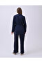 Woman navy blue waist tied blazer jacket - 8