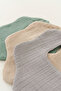 3-Piece 100% Organic Cotton 8-Layer Multi Muslin Flower Baby Boy Drool Bib, Collar (MODEL1) - 7
