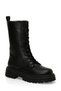 24K-1028 4Pr Black Women's Biker Boots - 2