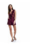 X Melis Agazat Burgundy Women's Regular Fit Shorts 5Sak40337Uw - 3