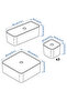 Organizer Box Set 1 Box (20.6X20.6X8.7 cm), 1 Box (20.1X10.3X8.7 cm) and 3 Boxes (9.8X9.8X8.7 cm) - 3