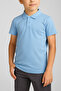 Children's Junior Polo Collar Short Sleeve Regular Fit Plain Basic School High School T-shirt - 3