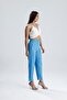 High Waist Pencil Atlas Fabric Trousers - 4