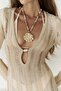 Anandra Beaded Detail Dark Beige Knit Long Dress - 8