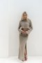 Wayhu Crew Neck Mink Knitwear Crop Skirt Set - 2