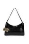 Black Crocodile Patterned Baguette Baguette Hand and Shoulder Bag Gc009000k - 6