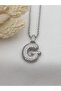 Zircon Stone Twist Chain Chubby Letter Balloon Necklace - 5