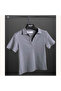 Women's Polo Neck Ribbed Camisole Short Sleeve T-Shirt