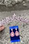 Alejandro Pink Bridal Henna Crown Special Occasion Accessory Women's Crown and Drop Shuttle Earrings Set