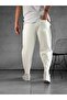 Men's Pocket Detail White Baggy-Cut Trousers COC2492 - 4