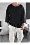 Men's Fakir Sleeve Black Oversized Bohemian T-Shirt Coc2274 - 3