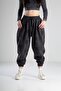 Women's Poker Patterned Pleated Jogger Baggy Pants Coc2099 - 3