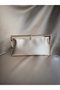 Women's Nude Satin Stone Detailed Wallet Clutch Model Portfolio Special Occasion and Evening Dress Bag - 2