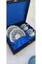 Velvet Boxed Double Flower Pot Gift Porcelain Cup Set - 5