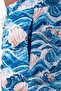 Bronz Ocean Wave Men's Swim Shorts Quick Dry Aquadry Fabric, Blue Shades, Zipper Pocket XL - 6