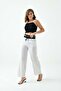 Linen Plaszo Trousers with Elastic Waist - 4
