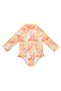 Uv Protection Long Sleeve One Piece Girls Swimsuit