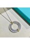 Women's Necklace Zircon Stone Double Layer Steel Ring Necklace - 2