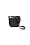 Women's Black Leather Shoulder Bag - 6