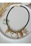 Turtle Fish Sea Star Oyster Seashell Pearl Detail Handmade Polymer Clay Choker Necklace - 6