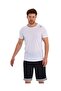Men's Polyester White Striped Basketball Shorts - 6