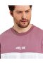 Men's Crew Neck Colorblock Regular Fit Printed T-Shirt - 3