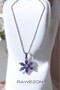 Purple Stone Steel Lotus Necklace with Bag Box – Gift for Lover, Birthday, Friend - 6