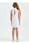 Girl's Sequined Sequined Back Bow Detailed Halter Neck Stylish Dress - 7