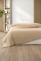 بيكيه مزدوج مزين بالقطن 100% - 220x240 سم - كابتشينو