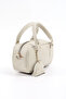 Cream Shk207 Faux Leather Charm Detailed Zippered Hand, Arm and Shoulder Bag with Strap - 2