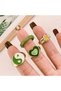 4 Pieces Quality Plated Gold Color Joint Ring Set Vip Green Enamel Multiple Ring Set-105 - 6